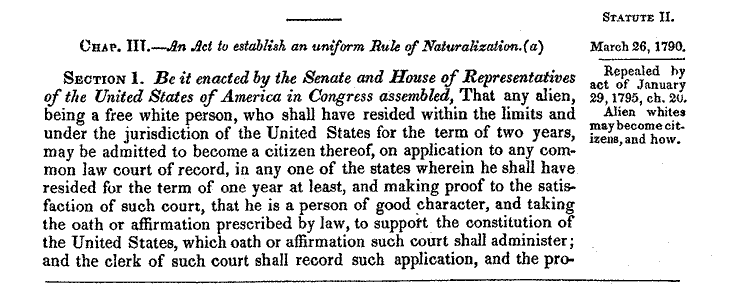 Free White People Legal Reference Document